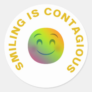 Glimlachend gezicht stickers