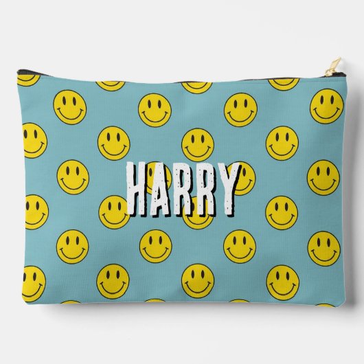 Glimlachend Gezichtspatroon – Schattigee Gele Glim Etui (Achterkant)