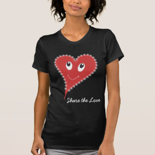 Glimlachend Hart Valentijnsdag T-shirt