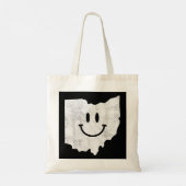 Glimlachend in OH - Grappig Ohio Happy Face Tote Bag (Achterkant)