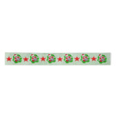 Glimlachend Kerstmisskelet Heldere Splattervormen Lint (Voorkant)