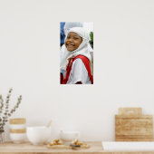 glimlachend meisje poster (Keuken)