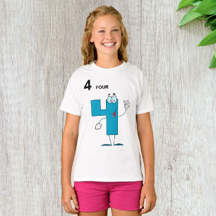 Glimlachend Nummer 4 Meisjes T-shirt