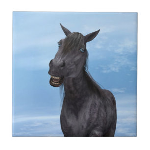 Glimlachend Paard Tegeltje