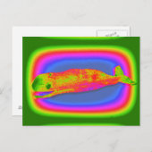 glimlachend psychedelisch walvisachtig briefkaart (Voorkant / Achterkant)