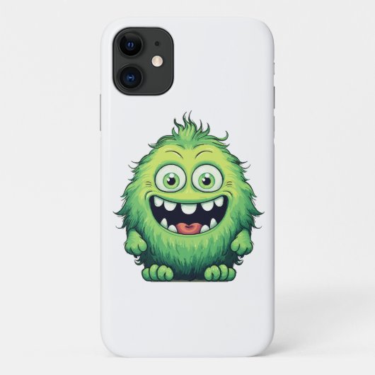 Glimlachend Schattig Groen Monster Cartoon Case-Mate iPhone Case (Achterkant)