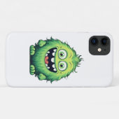 Glimlachend Schattig Groen Monster Cartoon Case-Mate iPhone Case (Achterkant (horizontaal))