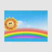 Glimlachend Zon Kleurrijk Weefseldocument Tissuepapier (Voorkant)