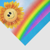 Glimlachend Zon Kleurrijk Weefseldocument Tissuepapier (Detail)