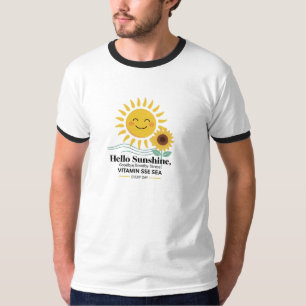 Glimlachend zonneschijn en zonnebloem - Happy Coas T-shirt