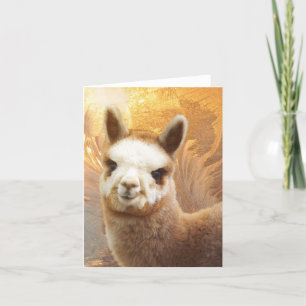 Glimlachende Alpaca Note Kaart