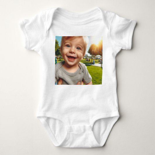Glimlachende Baby-Shirt Romper (Voorkant)