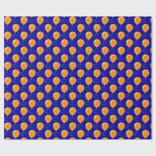 glimlachende ballon verjaart cadeau cadeaupapier (Vlak)