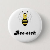 Glimlachende Bumble Bee-otch Button (Voorkant)