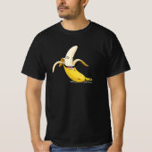 Glimlachende Cartoon Banaan – Funny Fruit Face T-s T-shirt (Voorkant)