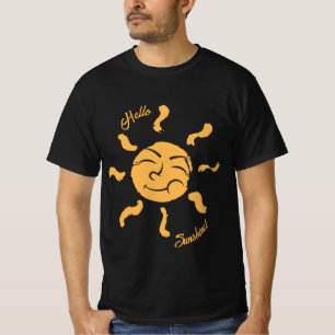 Glimlachende Cartoon Zonneschijn T-shirt
