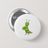 Glimlachende Caterpillar Patches & Buttonnen Ronde Button 5,7 Cm (Voorkant /achterkant)