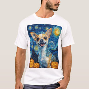 glimlachende chihuahua hond sterrenhemel door Van T-shirt