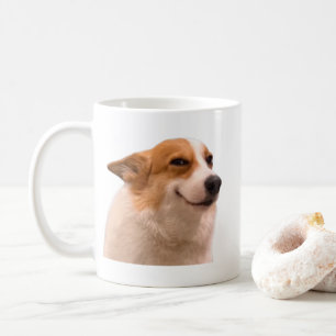 Glimlachende Corgi Meme Mok Dubbelzijdig