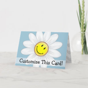 Glimlachende Daisy Flower Kaart