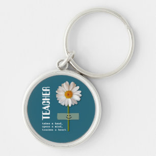 Glimlachende Daisy leraar waardering cadeau Sleutelhanger