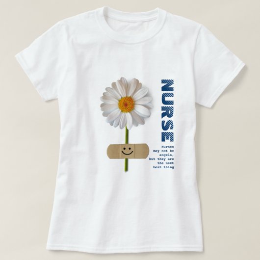 glimlachende Daisy Nurse Gift T-Shirts (Design voorkant)