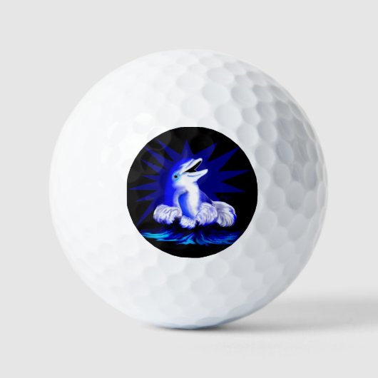 Glimlachende Dolfijn Golfballen (Voorkant)