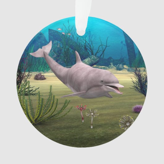Glimlachende dolfijn ornament (voorkant)