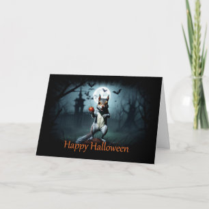 Glimlachende Eekhoorn Halloween Kaart