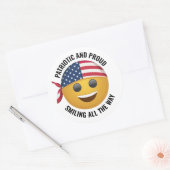 Glimlachende emoji gezicht Stickers (Envelop)