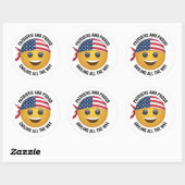 Glimlachende emoji gezicht Stickers (Vel)