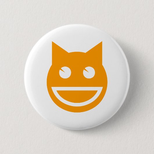 Glimlachende Emoji Kat Ronde Button 5,7 Cm (Voorkant)