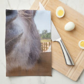 Glimlachende Ezel Keuken Handdoek (Quarter Fold)