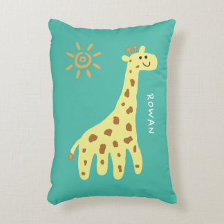 Glimlachende Giraffe Sierkussens met Eigen Accent Kussen