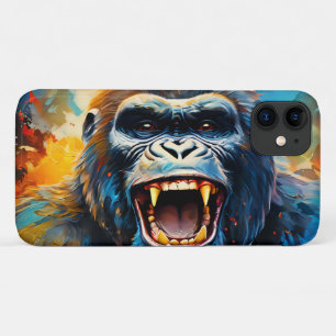 Glimlachende gorilla iPhone 11 hoesje