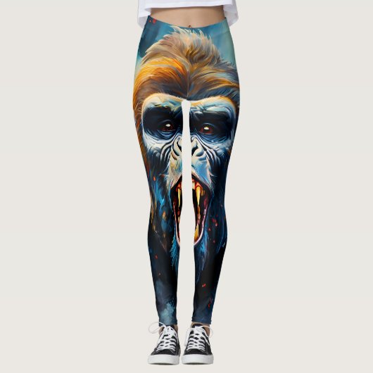 Glimlachende gorilla leggings (Voorkant)