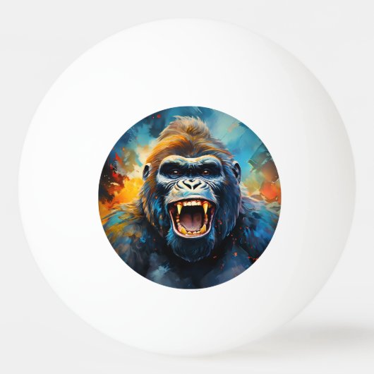Glimlachende gorilla pingpongballen (Voorkant)