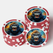 Glimlachende gorilla poker chips (Opstapeling)