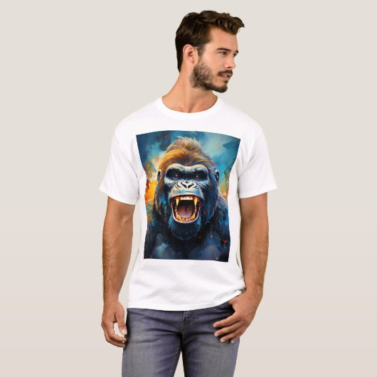 Glimlachende gorilla t-shirt (Voorkant volledig)
