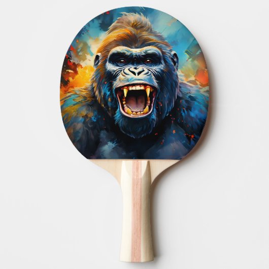 Glimlachende gorilla tafeltennisbatje (Voorkant)