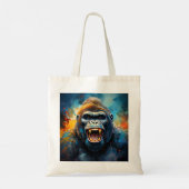 Glimlachende gorilla tote bag (Achterkant)