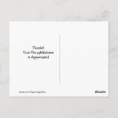 Glimlachende Gouden Retriever met Bloemen Dank Je Briefkaart (Achterkant)