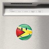 Glimlachende Guyanese vlag Magneet (Insitu (Vaatwasser))