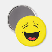 Glimlachende Happy Face Emoji Magneet (Voorkant / Achterkant)