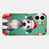 Glimlachende hond met kerstmuts Case-Mate iPhone case (Achterkant (horizontaal))