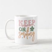 Glimlachende Inspirerend quote Koffiemok (Links)