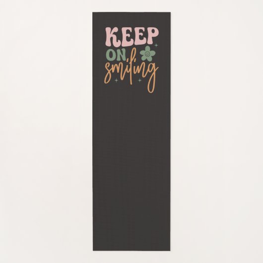 Glimlachende Inspirerend quote Yogamat (Voorkant)