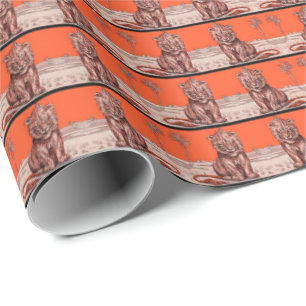 glimlachende leeuw cadeaupapier