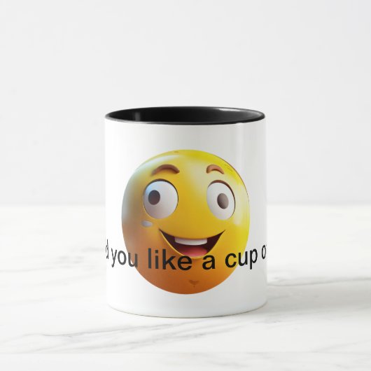 Glimlachende Mokken Emoji Design - Leuke en speels (Midden)