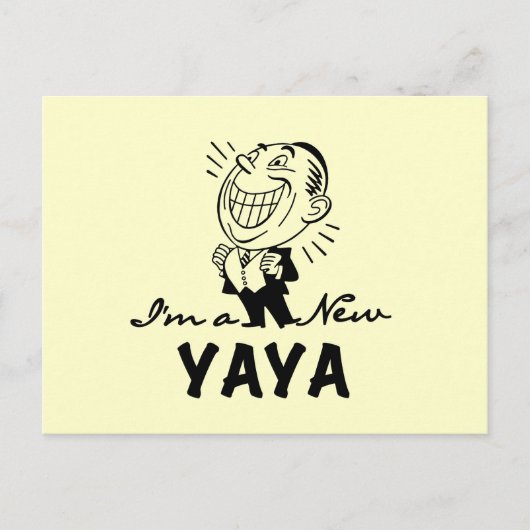 Glimlachende New Yaya Tshirts en geschenken Briefkaart (Voorkant)